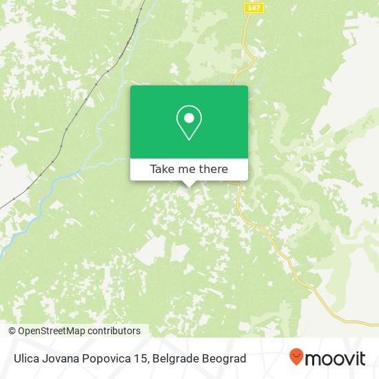 Ulica Jovana Popovica 15 mapa