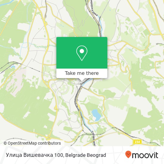 Улица Вишевачка 100 mapa