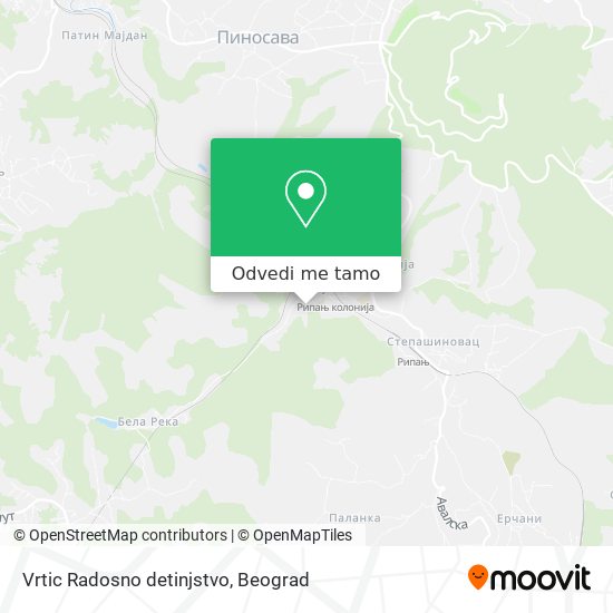 Vrtic Radosno detinjstvo mapa