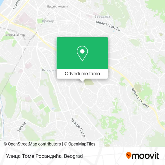 Улица Томе Росандића mapa