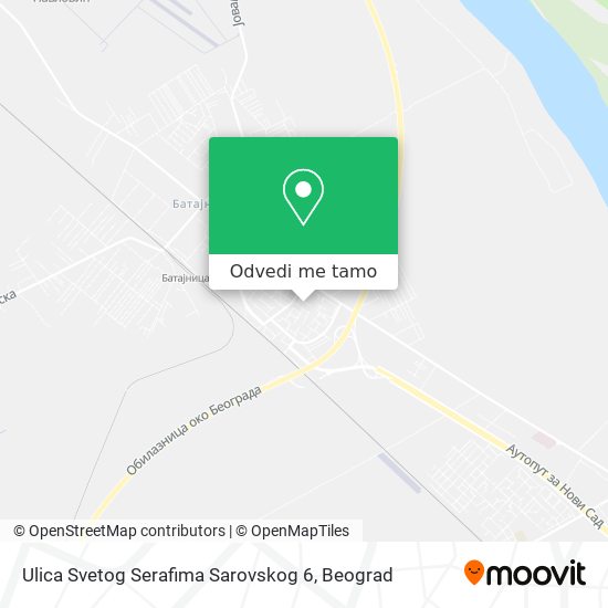 Ulica Svetog Serafima Sarovskog 6 mapa