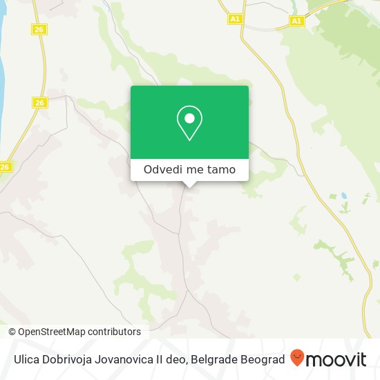 Ulica Dobrivoja Jovanovica II deo mapa