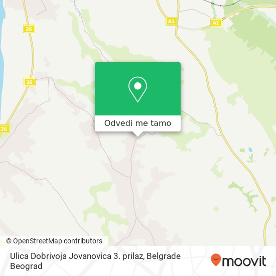 Ulica Dobrivoja Jovanovica 3. prilaz mapa