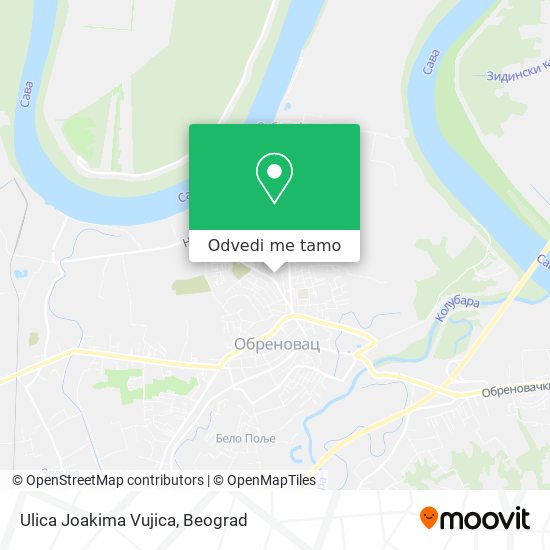 Ulica Joakima Vujica mapa