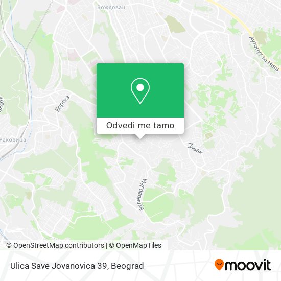 Ulica Save Jovanovica 39 mapa