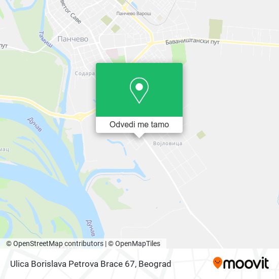 Ulica Borislava Petrova Brace 67 mapa