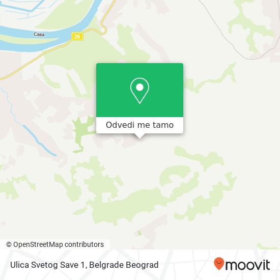 Ulica Svetog Save 1 mapa