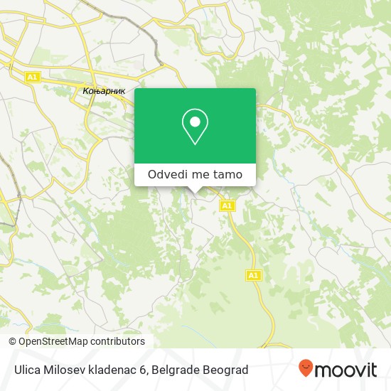 Ulica Milosev kladenac 6 mapa