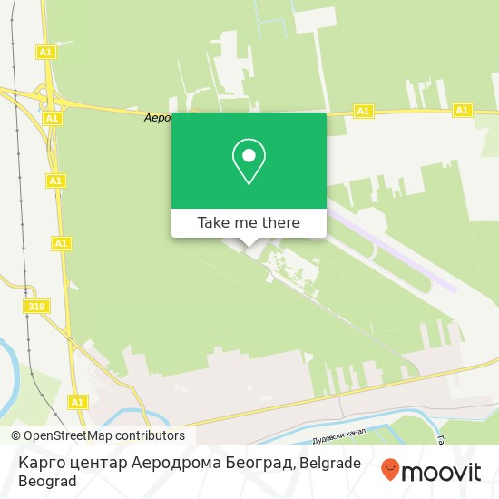Карго центар Аеродрома Београд mapa