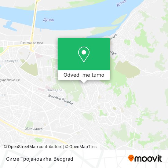 Симе Тројановића mapa
