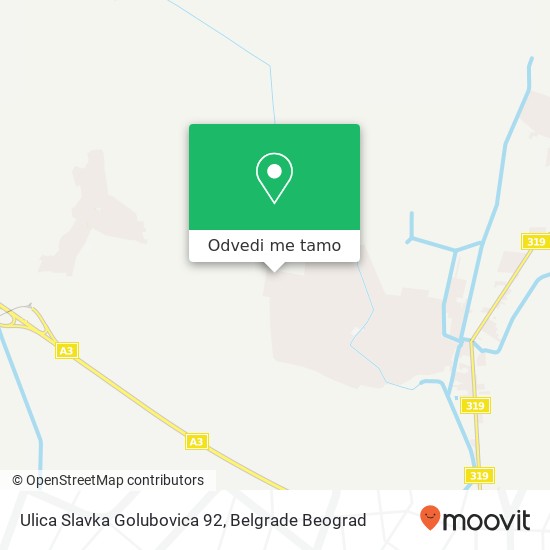 Ulica Slavka Golubovica 92 mapa