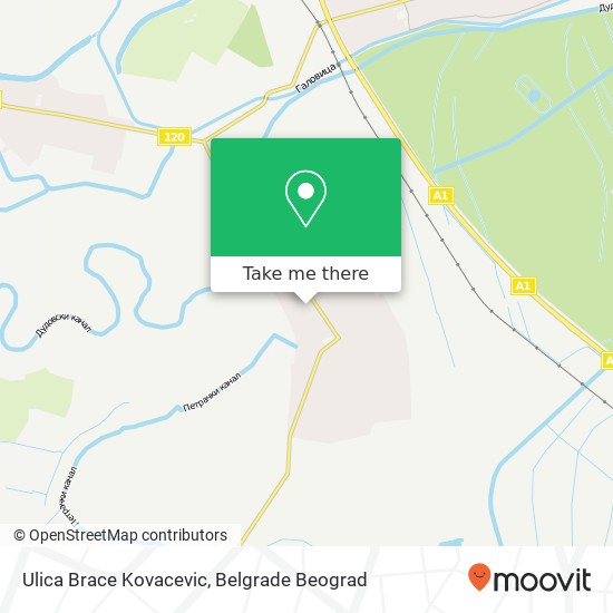 Ulica Brace Kovacevic mapa