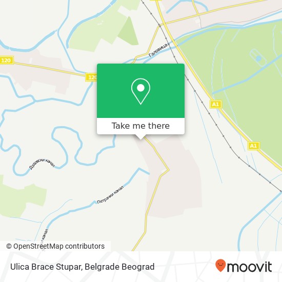 Ulica Brace Stupar mapa