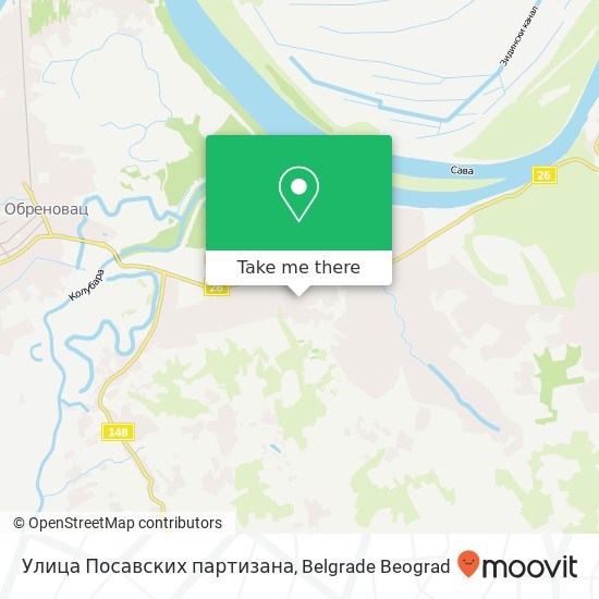 Улица Посавских партизана mapa