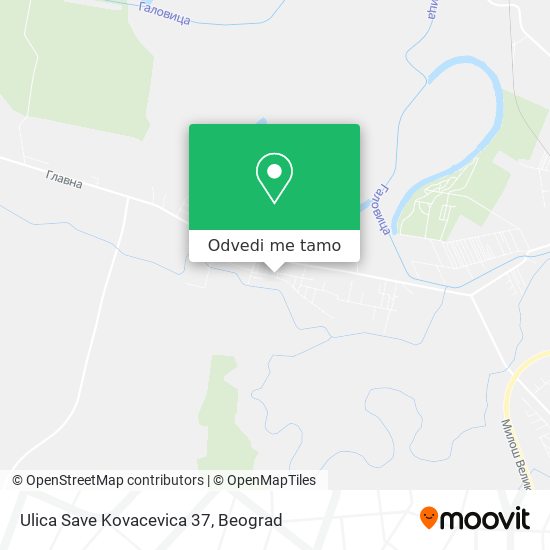 Ulica Save Kovacevica 37 mapa