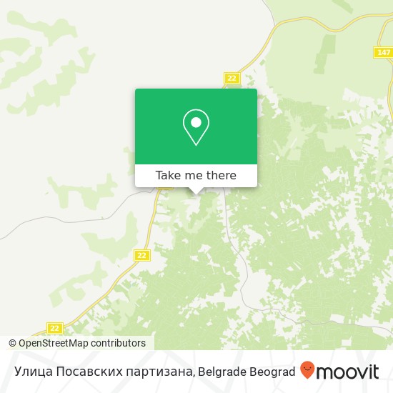 Улица Посавских партизана mapa