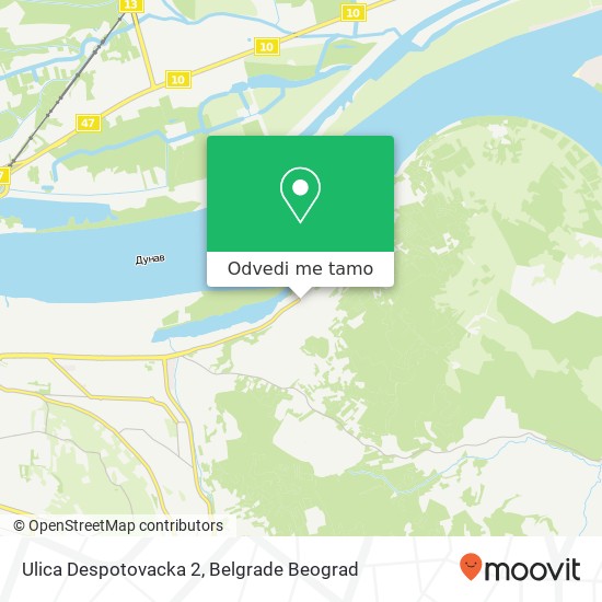 Ulica Despotovacka 2 mapa