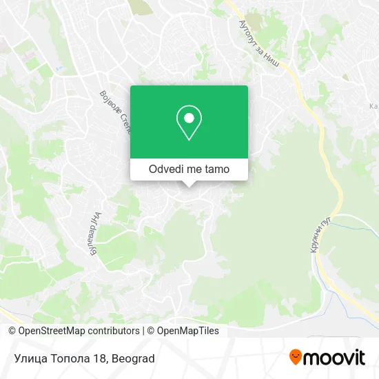 Улица Топола 18 mapa