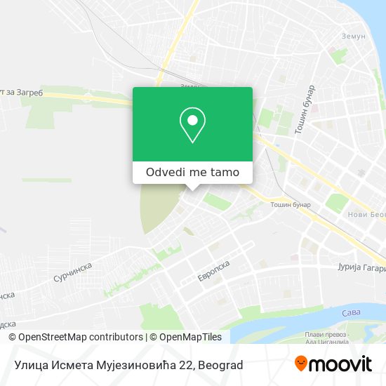 Улица Исмета Мујезиновића 22 mapa