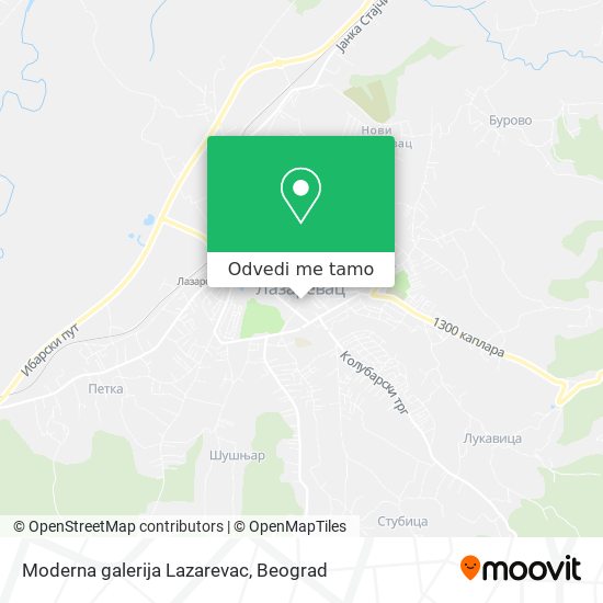 Moderna galerija Lazarevac mapa