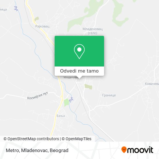 Metro, Mladenovac mapa