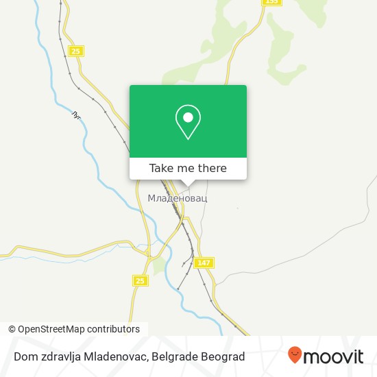 Dom zdravlja Mladenovac mapa