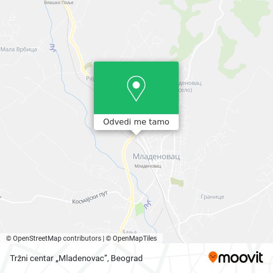 Tržni centar „Mladenovac” mapa