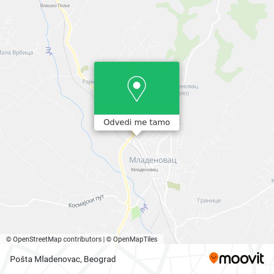 Pošta Mladenovac mapa