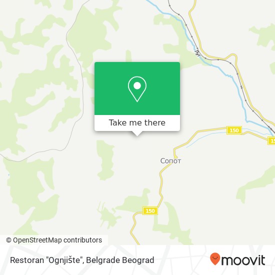 Restoran "Ognjište" mapa