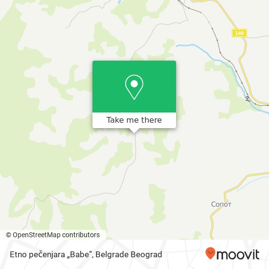 Etno pečenjara „Babe” mapa