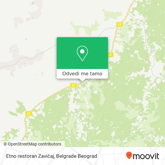 Etno restoran Zavičaj mapa