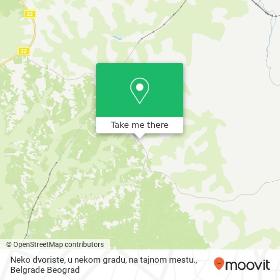 Neko dvoriste, u nekom gradu, na tajnom mestu. mapa