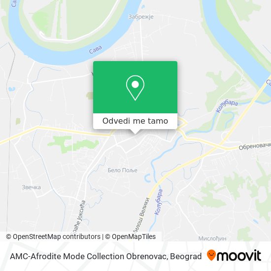 AMC-Afrodite Mode Collection Obrenovac mapa