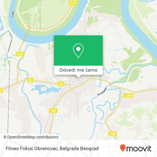 Fitnes Fokus Obrenovac mapa