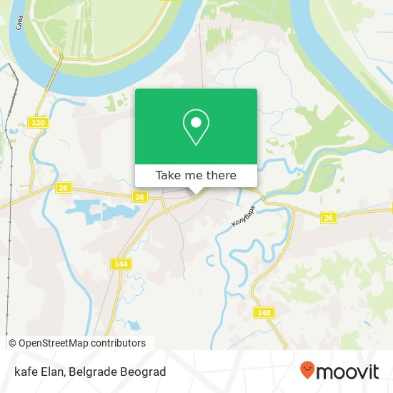 kafe Elan mapa