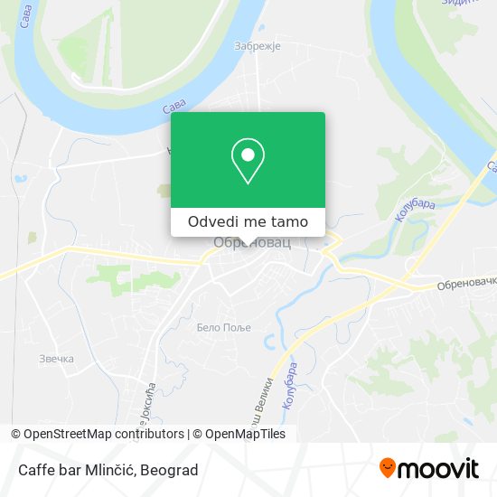 Caffe bar Mlinčić mapa