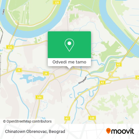 Chinatown Obrenovac mapa