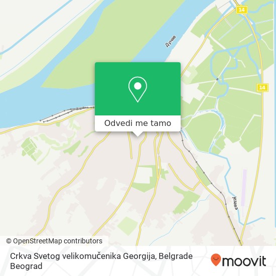 Crkva Svetog velikomučenika Georgija mapa