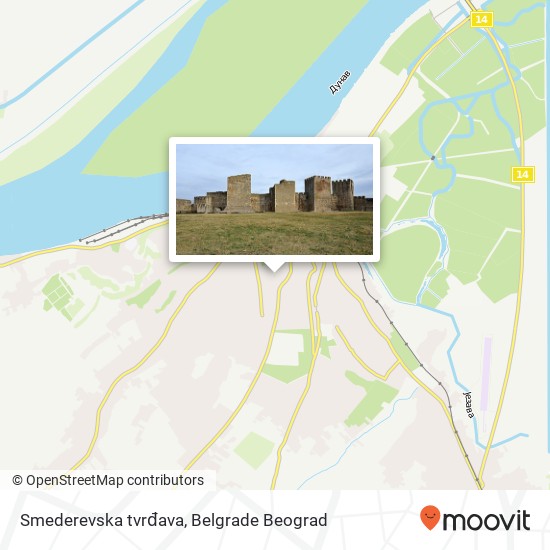 Smederevska tvrđava mapa