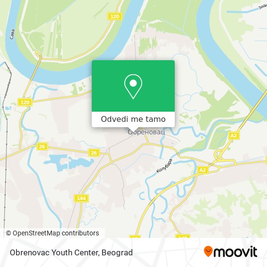 Obrenovac Youth Center mapa