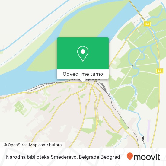 Narodna biblioteka Smederevo mapa