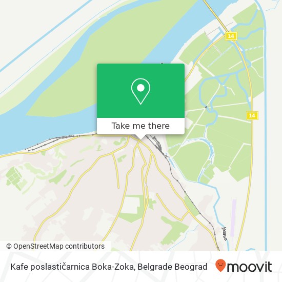 Kafe poslastičarnica Boka-Zoka mapa