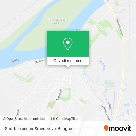 Sportski centar Smederevo mapa