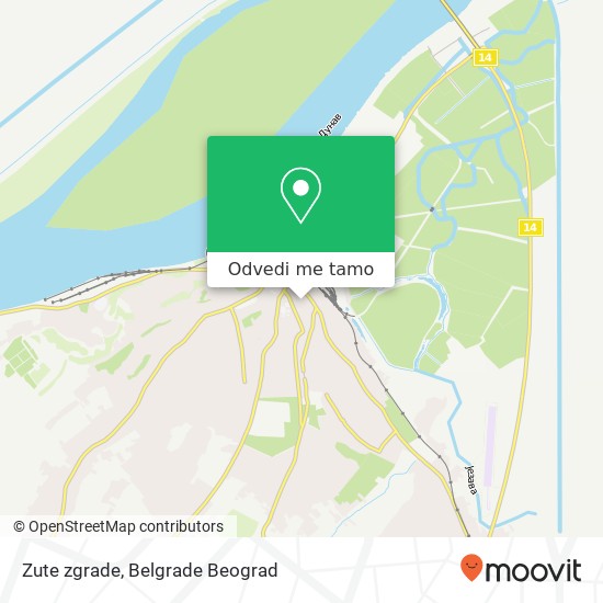 Zute zgrade mapa