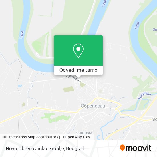 Novo Obrenovacko Groblje mapa