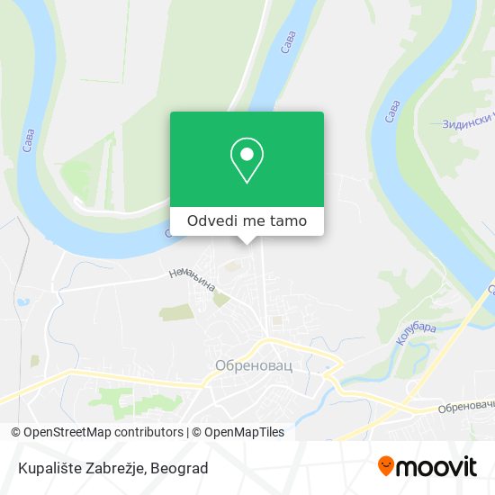 Kupalište Zabrežje mapa