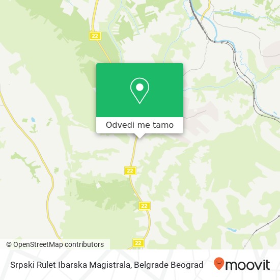 Srpski Rulet Ibarska Magistrala mapa