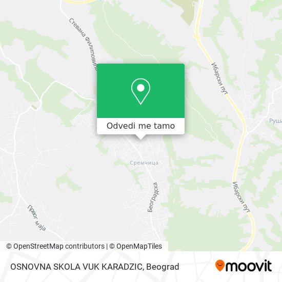 OSNOVNA SKOLA VUK KARADZIC mapa