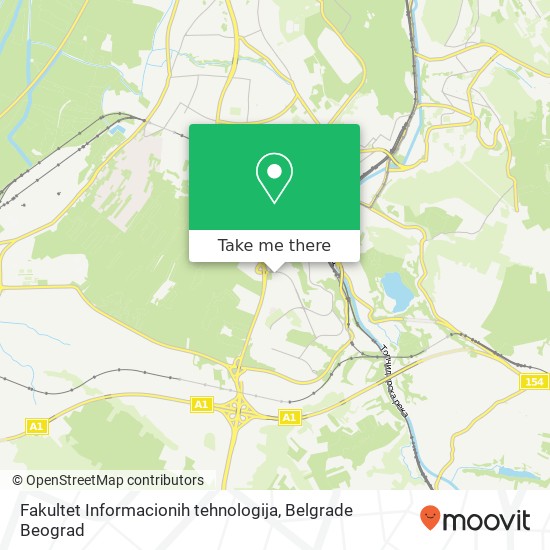 Fakultet Informacionih tehnologija mapa