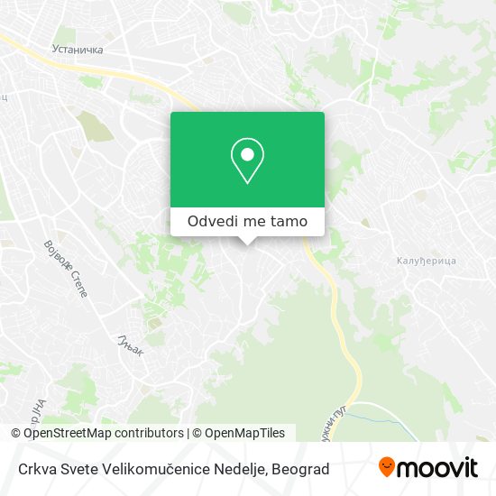 Crkva Svete Velikomučenice Nedelje mapa